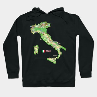 Geographic Italy map Hoodie